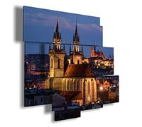 duudaart Quadro piccolo Praga quadretto Città Europee parete Multilivello 113x99cm