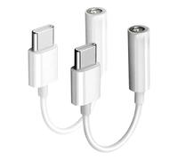 Duunshylw 2 adattatori audio da USB C a jack da 3,5 mm, colore bianco, da tipo C a AUX femmina, compatibile con iPhone 16/15/15 Pro/Pro Max/Plus, Galaxy S23/S23/S22/S21Ultra, MacBook, Note