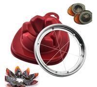 Duvcoywae Tagliauova per Uova Sode | Affetta Uova Sode | Base Antiscivolo Acciaio Inox Utensile da Taglio per Decorazione Alimentare Preparazione Pasti Domestica Stuzzichini per Feste Cucina Colazione