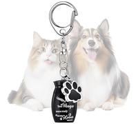 Duvcoywae Urne per Cani, Urna Per Cremazione Animali Domestici, con Charm a e Portachiavi Flacone Profumo Ricordo Commemorativo per Cerimonia Casa Display Funebre Viaggio