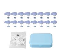 Duvet Clips 16PCS | Bunny Duvet Fasteners Keep Comforter from Shifting | Decorative Bed Sheet Pins for Quilts/Curtains/Cushions | Easy Button Release, No Damage (Blue)