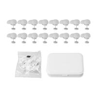 Duvet Clips 16PCS Set | Bunny Duvet Fasteners Keep Comforter from Shifting | Secure Quilt/Cushions/Curtains | Easy Button Release, Decorative Bed Sheet Holders (White)