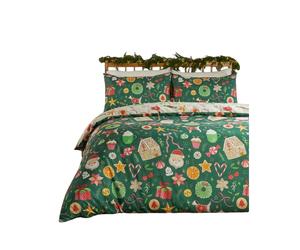 Duvet Day Festive Treats Reversibile Tocco leggero Stampato Natale Set Copripium