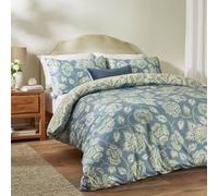 Duvet Day Set copripiumino Camellia - Biancheria da letto reversibile con stampa floreale, fiori tranquilli e tessuto morbido al tatto (blu francese - matrimoniale)