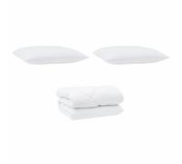 Duvet Invernale con cuscino 3 pcs, Copripiumino Termico Bianco in Microfibra Iper Morbida, Ideale per Inverno Freddo, Costruzione Durevole, Sensazione Avvolgente, per Sonno Tranquillo e Notti Fredde