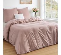 Duvetnova Copripiumino Matrimoniale 240x220 Rosa Polvere, Microfibra Prelavata Super Morbida Effetto Cotone, Certificazione OEKO-TEX, 1 Copripiumino 240x220 + 2 Federe 65x65 cm