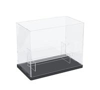 DuvinDD Vetrina acrilica trasparente a 3 livelli, piccola vetrina per collezione vetrina statuetta per pop vetrina auto in miniatura deposito profumo (base nera, 31,6 x 18 x 26,4 cm)