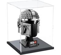 DuvinDD Vetrina in acrilico per caschi Lego Star Wars Clone Captain Rex Darth Vader modello R2-D2, 20 x 20 x 25 cm, protezione antipolvere trasparente con base nera, espositore impilabile per casco