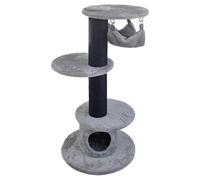 Duvo+ Albero Per Gatti Giorgia Grigio/Nero, 60x60x120 Cm, Con Amaca