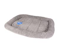 Duvo+ Cuscino In Pelle Di Pecora Grigio Comfort Per Cani Lavabile Gabbia In Rete