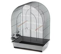 Duvo+ Gabbia Per Uccelli Lusi 3 Grigio/Nero 54x34x75cm Per Canarini E Pappagalli