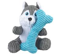 Duvo + Gioco per Cane Peluche Husky Grigio/Blu Con Quietschfunktion per Cani