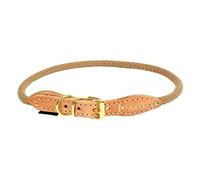 duvoplus, Collana in nylon resistente e flessibile con finitura in pelle GA mme EXPLOR Forest, taglia XL - 62-66 cm/8 mm, colore tortora per cani, ideale per passeggiate e spedizioni avventurose