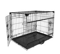 duvoplus, Gabbia Ferro Ninja Edition con Porta Scorrevole 56x33x41 cm Nero, Trasporto, Nero, Cane