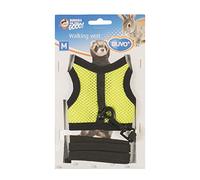 duvoplus, Gilet Da Passeggiata per Piccoli Mammiferi M - 7x10x2cm Giallo/Verde, Gilet Adattabile con Guinzaglio in Stretch, Muoversi in Sicurezza, Nylon di qualità, Lavabile, Campanellino Incluso