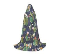 DUWAA Acquarello Cactus Stampa Halloween Costume Vestiti Halloween Costume Medievale Mantello Per Le Donne Degli Uomini Rinascimento Con Cappuccio Mantello