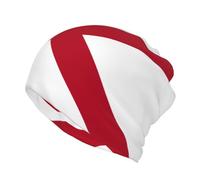 DUWAA Alabama State Flag Print Slouchy Beanie per uomo e donna, morbido berretto da corsa alla moda berretto chemio cappello teschio, Nero , Taglia unica