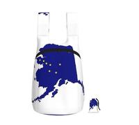 DUWAA Alaska State Flag Map Print Packable Backpack 16l Gym Backpack Portable Storage Carry On Zaino Borsa da viaggio per uomo donna