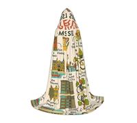 DUWAA Amsterdam See Travel Gui Stampa Halloween Costume Vestiti Halloween Medievale Costume Mantello Per Donne Uomini Rinascimento Con Cappuccio Mantello