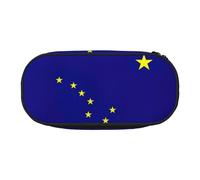 DUWAA Astuccio portamatite portatile con stampa bandiera dell'Alaska, astuccio leggero
