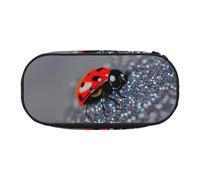 DUWAA Astuccio portamatite portatile con stampa maculata infinita con motivo coccinelle