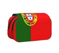 DUWAA Astuccio portoghese con stampa bandiera portoghese con cerniera trasparente trucco colorato sacchetto cosmetico borsa multiuso cancelleria borsa, Nero, One Size, Morden