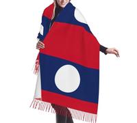 DUWAA Bandiera del Laos Stampa Morbido Cashmere-Like Wrap Chic Sciarpa Stola Per Le Donne Wayfarer Viaggio Pashmina Scialle Wraps