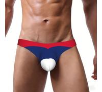 DUWAA Bandiera del Laos Stampa Uomini Supporto Bikini Intimo, S-4XL Traspirante Morbido Stretch Allenamento Slip Cintura Larga, Nero , XXL