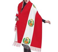 DUWAA Bandiera del Perù Stampa Morbido Cashmere-Like Wrap Chic Sciarpa Stola Per Le Donne Wayfarer Viaggio Pashmina Scialle Wraps