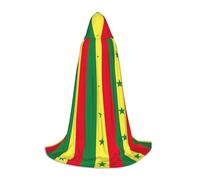 DUWAA Bandiera del Senegal Stampa Halloween Costume Vestiti Halloween Medievale Costume Mantello Per Le Donne Degli Uomini Rinascimento Con Cappuccio Mantello