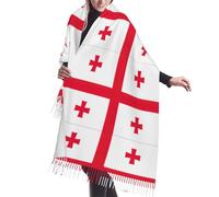 DUWAA Bandiera della Georgia Stampa Morbido Cashmere-Like Wrap Chic Sciarpa Stola Per Le Donne Wayfarer Viaggio Pashmina Scialle Wraps