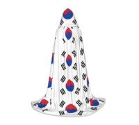 DUWAA Bandiera Della Repubblica Di Corea Stampa Halloween Costume Vestiti Halloween Medievale Costume Mantello Per Le Donne Degli Uomini Rinascimento Con Cappuccio Mantello