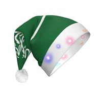 DUWAA Bandiera Dell'Arabia Saudita Stampa Led Cappello Di Babbo Natale, Divertente Cappelli Di Natale Per Adulti Natale Capodanno Accessori Del Partito