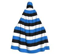 DUWAA Bandiera dell'Estonia, mantello da uomo, per cosplay, costume da Halloween, con cappuccio, uniforme medievale, mantello da mago