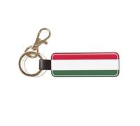 DUWAA Bandiera dell'Ungheria Stampa Personalizzata Portachiavi in pelle, Portachiavi in pelle PU, Portachiavi Universale per Uomo Donna