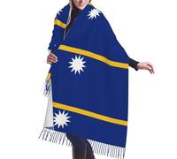 DUWAA Bandiera di Nauru Stampa Morbido Cashmere-Like Wrap Chic Sciarpa Stola Per Le Donne Wayfarer Viaggio Pashmina Scialle Wraps
