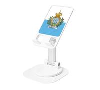 DUWAA Bandiera di San Marino Stampa 360 ° Supporto per telefono cellulare, Supporto per telefono cellulare regolabile, supporto per telefono portatile pieghevole
