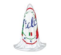 DUWAA Bandiera Italiana Colori Stelle Stampa Halloween Costume Vestiti Halloween Medievale Costume Mantello Per Le Donne Degli Uomini Rinascimento Con Cappuccio Mantello