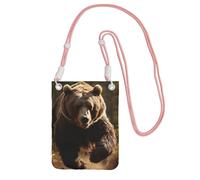 DUWAA Bear Running2 - Piccola borsa a tracolla da donna, alla moda, con tracolla regolabile, per escursioni e viaggi, Rosa, Taglia unica