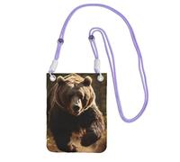 DUWAA Bear Running2 - Piccola borsa a tracolla da donna, alla moda, con tracolla regolabile, per escursioni e viaggi, Viola, Taglia unica