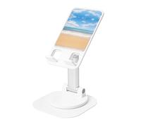 DUWAA Beautiful View of The Sea3 - Supporto per telefono con rotazione a 360°, regolabile, per scrivania, casa, ufficio e videochiamate
