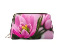 DUWAA Beauty case in pelle con stampa "Spring Is In The Air" per donne e uomini, regalo da viaggio per bagno, doccia, articoli da toeletta, Oro, Taglia unica