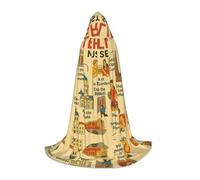 DUWAA Berlino Vedi Guida di Viaggio Stampa Halloween Costumi Vestiti Halloween Costume medievale Mantello Per Donne Uomini Rinascimento Con Cappuccio Mantello