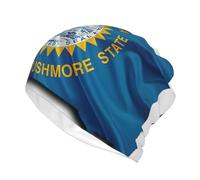 DUWAA Berretto morbido da uomo e da donna, morbido e alla moda, per corsa e chemioterapia, con stampa di mappa del Sud Dakota, Nero , S