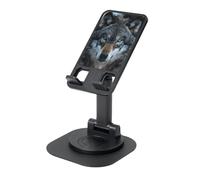 DUWAA Blue Eyes Wolf Print 360 ° rotante supporto del telefono cellulare, supporto regolabile del telefono cellulare, supporto portatile pieghevole del telefono
