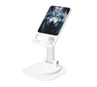 DUWAA Blue Eyes Wolf1 Print - Supporto per telefono con rotazione a 360°, regolabile, per scrivania, casa, ufficio e videochiamate