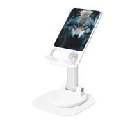 DUWAA Blue Eyes Wolf2 Print 360 ° supporto per telefono cellulare, supporto regolabile per cellulare, supporto pieghevole portatile per telefono