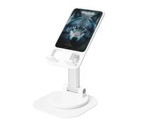 DUWAA Blue Eyes Wolf3 Print 360 ° supporto per telefono cellulare, supporto regolabile per cellulare, supporto portatile pieghevole per telefono