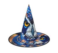 DUWAA Blue Owl 1 Stampa Stampa Halloween Cappelli Da Strega Appeso Accessori Costumi, Decorazioni Per Casa, Cortile, Portica-3 Pezzi