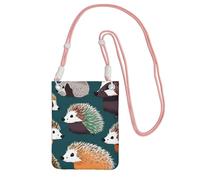 DUWAA Borsa a tracolla da donna con stampa di molti ricci alla moda, borsa per telefono con tracolla regolabile, per escursioni e viaggi, Rosa, Taglia unica